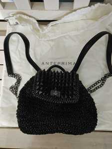  Anteprima wire bag rucksack studs porukiete ribbon enamel black black 