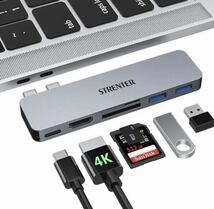 MacBook 6in1 USB-C ハブ PD充電 ポート USB3.0ポート_画像1