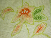 解き洗張り 正絹　絞り　花柄　アンティーク　リメイク素材_画像2