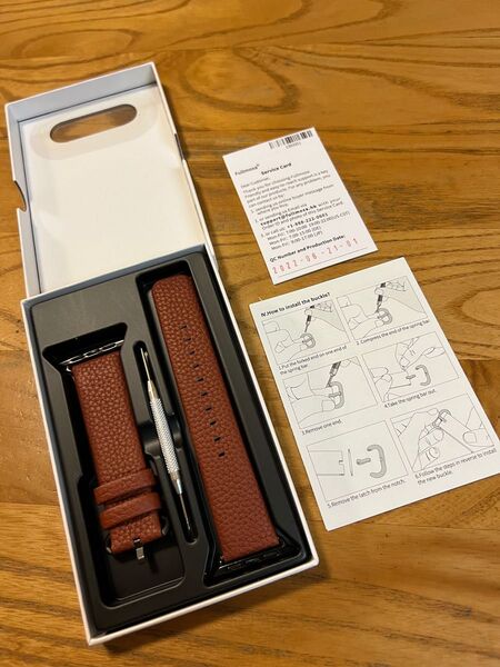 Apple Watch 対応 Fullmosa アップルウォッチ互換性ベルト ブラウン 本革 Apple Watch