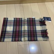 送料無料 新品未使用 ジョンストンズ Johnstons カシミア チェックストール マフラー Cashmere Tartans Stole WA16 カシミヤ_画像1