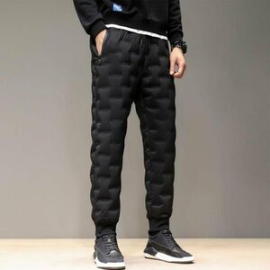 今冬暖かいズボン ライダース ファッション 軽量 防寒 保温 ダウンメンズ パンツ WXT1456