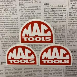 【MAC TOOLS マックツールズ／ ステッカー 3枚セット】シール ビニール USA ロゴマーク 耐水 車 バイク アドバタイジング カーアクセサリー