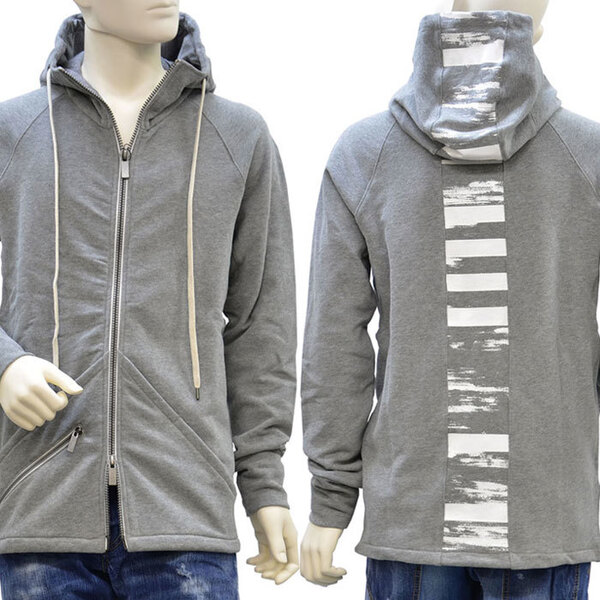 KRU クルー ジップアップ パーカ グレー スウェット RODNEY ST10 46545 新作 S ジップ パーカー JUSTIN BIEBER ジャスティン ビーバー
