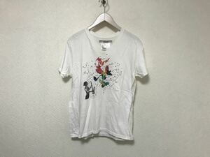 本物キャサリンハムネットロンドンKATHARINEHAMNETTコットンプリントVネック半袖Tシャツメンズアメカジサーフミリタリースーツ白ホワイトM