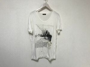 本物ミスターオリーブMR.OLIVEコットンプリント半袖Tシャツメンズアメカジサーフミリタリースーツ白ホワイトM日本製