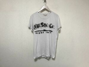 本物ディーゼルDIESELコットンロゴプリント半袖TシャツメンズアメカジサーフミリタリーLトルコ製ピンク