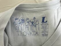 本物トロヴァータTROVATAコットンプリント半袖TシャツメンズアメカジサーフミリタリービジネススーツLアメリカ製ライトブルー_画像4