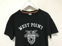 本物アヴィレックスAVIREXコットンカレッジプリント半袖TシャツメンズアメカジサーフミリタリーM黒ブラック_画像2