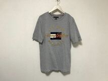 本物トミーヒルフィガーTOMMYHILFIGERコットンロゴ刺繍半袖TシャツメンズアメカジサーフミリタリーMグレートルコ製_画像1