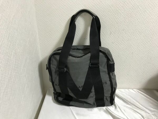 本物マークバイマークジェイコブスMARCBYMARCJACOBSキャンバスハンドビジネスバッグトートボストンバックレディースメンズ旅行グレー