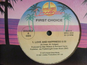 ★ First Choice ： Love And Happiness 12'' ☆ c/w The Player / Smarty Pants (( 落札5点で送料無料