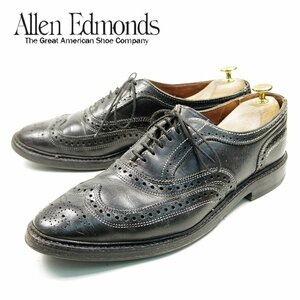 9D表記　27cm相当　Allen Edmonds McTavish　アレンエドモンズ　マクタビッシュ　ウィングチップドレスシューズ　内羽根　USA製/U6616