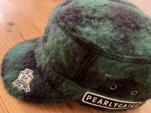 PEARLYGATES チェック ワークキャップ 緑 グリーン パーリーゲイツ Sサイズ 帽子 ゴルフキャップ 暖かい CAP