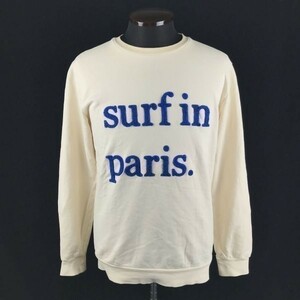 CUISSE DE GRENOUILLEkyu chair dugruniyu sweat sweatshirt surf in paris men's XS eggshell white tube NO. 6-26
