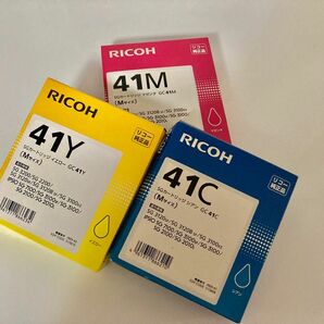 RICOH 純正品　インク【箱なし発送】　3色セット　41M 41Y 41C