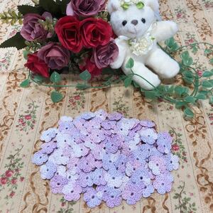 （No.23）☆ハンドメイド☆可愛いお花(^^)100枚【ミックス】レース糸　モチーフ　パーツ等に