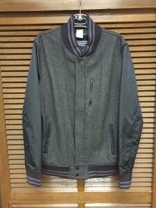 NIKE DESTROYER VARSITY WOOL JACKET グレー/黒 L USED スタジャン