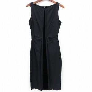 #snc Gucci GUCCI One-piece dress silk . tight side fastener party no sleeve 38 black lady's [542274]