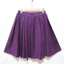 #wnc トゥービーシック TO BE CHIC スカート 42 紫 スウェード調 ギャザー レディース [640216]_画像2