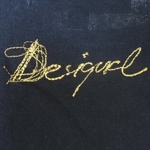 #anc デシグアル Desigual カットソー チュニック S 黒 刺繍 レディース [784605]_画像4