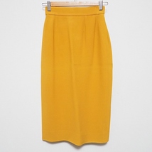 #apc エルメス HERMES スカート 36 黄色 フランス製 レディース [782034]_画像1