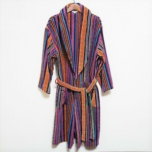 #wnc ミッソーニ MISSONI コート M マルチ ガウンコート パイル地 ヴィンテージ ベルト付き レディース [784140]