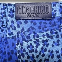 #anc モスキーノ ジーンズ MOSCHINO JEANS パンツ 26 青 ヒョウ柄 ストレッチ イタリア製 レディース [787917]_画像5