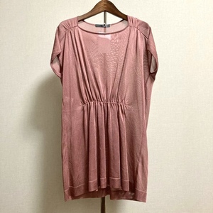 #snc Alberta Ferretti ALBERTAFERRETTI tunic 38 pink series Italy made silk short sleeves lady's [705400]