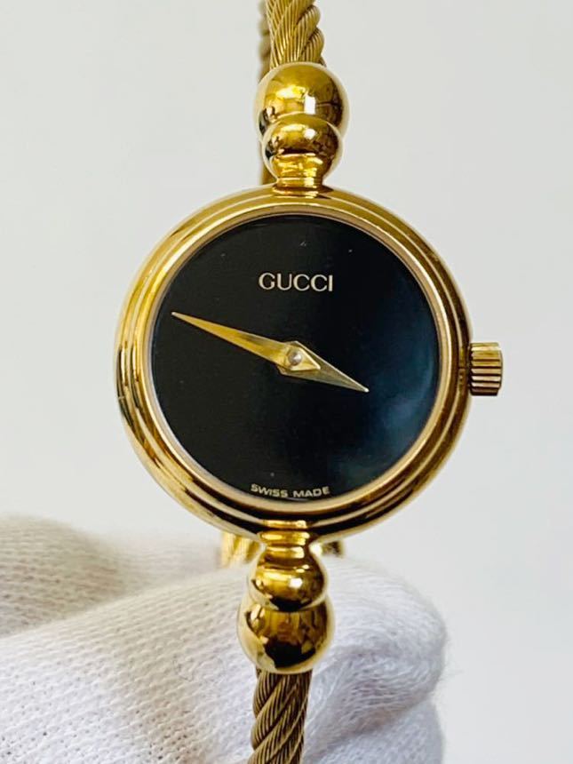 GUCCI 2700 2L 腕時計 ゴールド ブラック 文字盤 - whiteshield.io