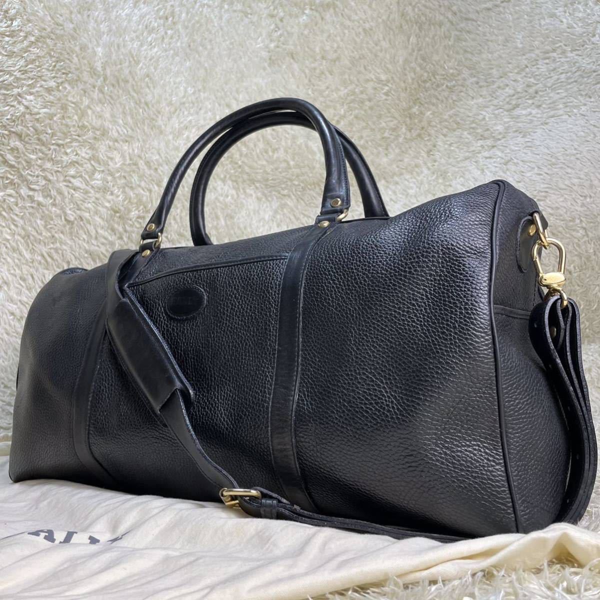 BALLY バリー オールレザー 大容量 ボストンバッグ 本革 ブラック