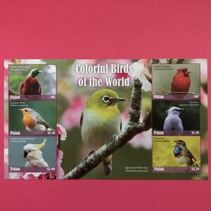  foreign unused stamp * Palau 2018 year world. colorful . bird small size seat 