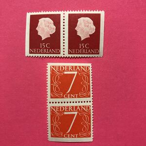 外国未使用切手★オランダ 1946.1953年 ナンバースタンプ.ジュリアナ女王 2種4枚