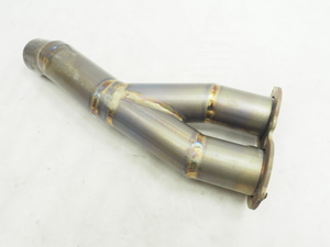 チタン マフラー 中間パイプ 連結パイプ muffler エキゾースト MT07 YZFR1 ニンジャ1000 ZZ-R H2 Z1000 Z900RS