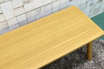 GMFT360B○無印良品 / MUJI オーク材 ラウンジテーブル センターテーブル ベンチ ダイニングチェア 椅子 シンプル ナチュラル_画像3