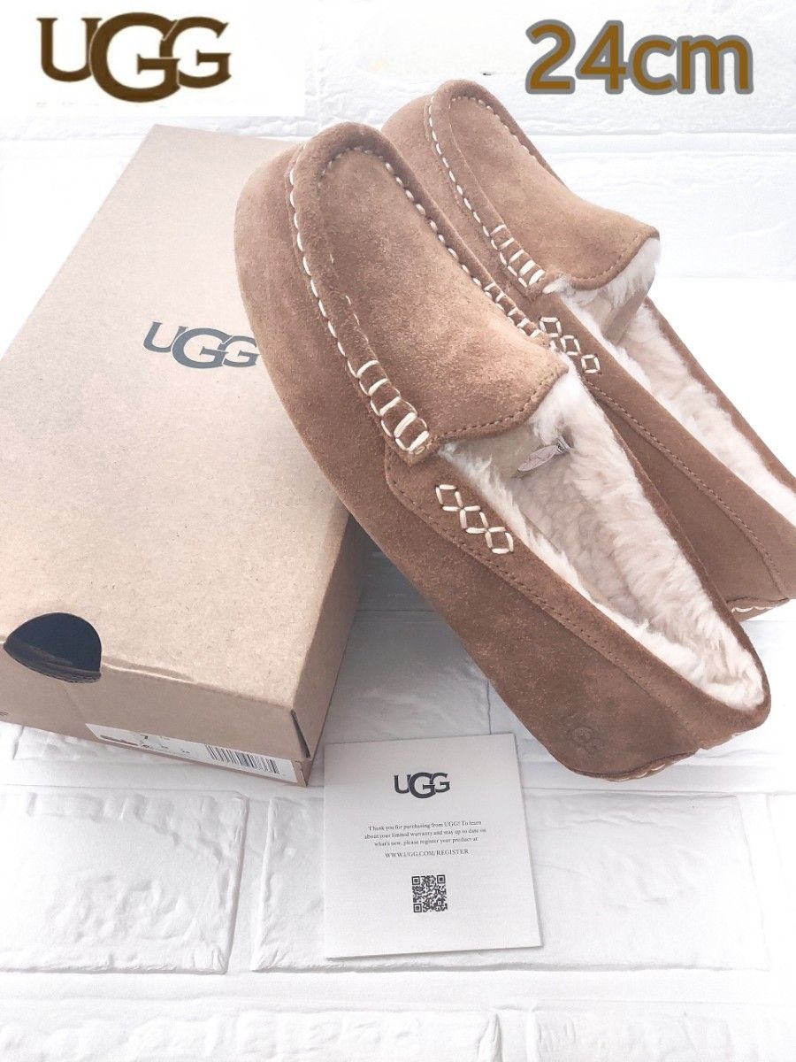 新作 ウォータープルーフ UGG アンスレー モカシン グレー US7 www