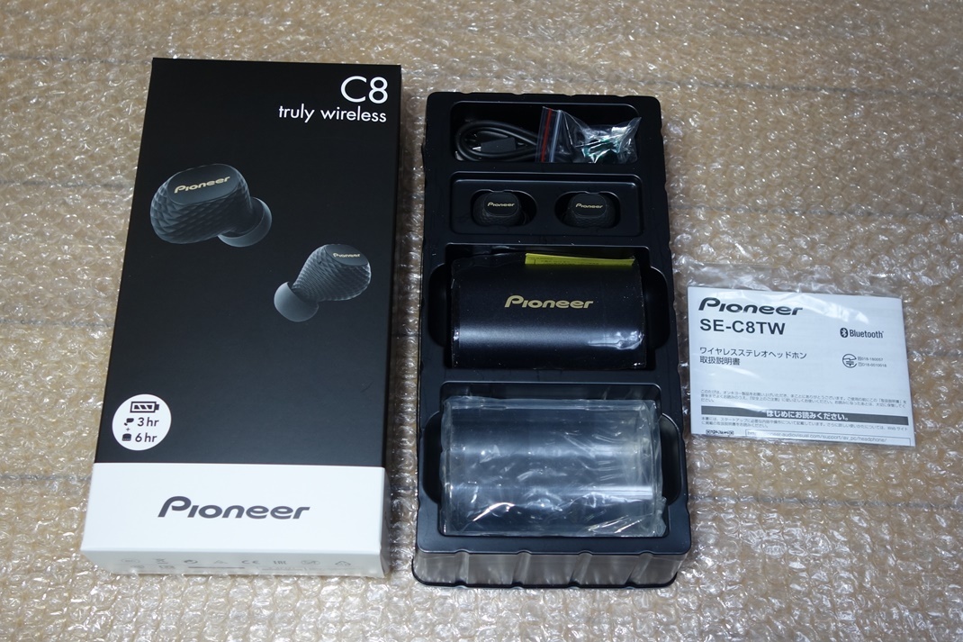 パイオニア ワイヤレスイヤホン se-c8tw Pioneer SE-C8TW(B) ワイヤレスイヤホン