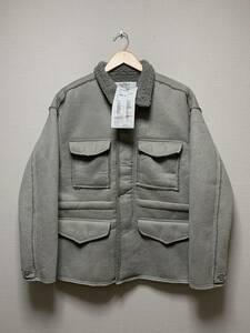 未使用☆[EGO TRIPPING] 21AW 定価39,930 MOUTON M-65 JACKET フェイクムートンジャケット 46 グレー エゴトリッピング