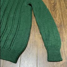 70s 80s 90s VINTAGE LADIES PLAIN GREEN KNIT ビンテージ レディース 無地 グリーン ニット 古着 USA 仕入れ品 美品_画像4