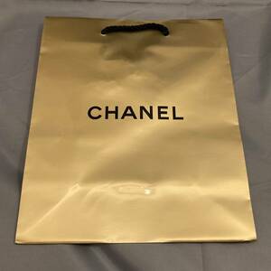 未使用★シャネル 紙袋 ゴールド限定ショッパー （28×23×11）CHANEL