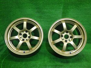 中古 17インチ 17×7.5J 4穴 社外 レイズ グラムライツ 57S アルミホイール 2本セット 希少 カスタム ドリフト用