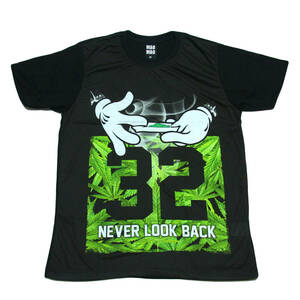 マリファナ ロゴTシャツ ジョーク おもしろデザイン かわいい ストリート系 おもしろTシャツ メンズ 半袖★tsr0061-blk-l