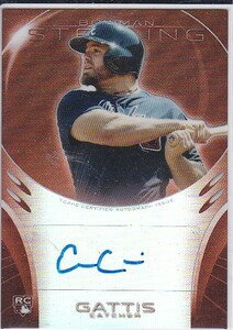 EVAN GATTIS 13 BOWMAN STERLING #75 AUTO