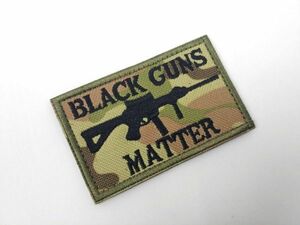 BLACK GUNS MATTER AK47 ライフル パッチ ワッペン ミリタリー CP迷彩