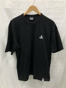 ジーユー GU プレイステーション Tシャツ 半袖 メンズ M ブラック 黒 PS 刺繍 Playstation 22122102