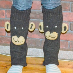  new goods unused * free shipping 35% off 13 kind ... animal *.. wool + fleece * animal * leg warmers .. hand made ethnic . black 