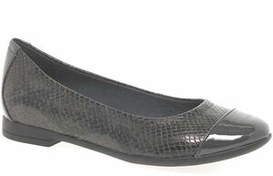 Clarks Clarks 26cm Grace ne-k leather black black ballet cap tou Loafer low Classic pumps sandals 759