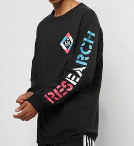 USA正規品 【M】 LRG エルアールジー 長袖 Tシャツ ロンT 黒 BOXグラフィック 綿100% 新品 ストリート HIPHOP スケートボード