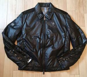 未使用「ROBERTO PEPE」切替中綿 ライダースジャケット Black SIZE:S イタリア高級ブランド イタリア製 上代:81,000円