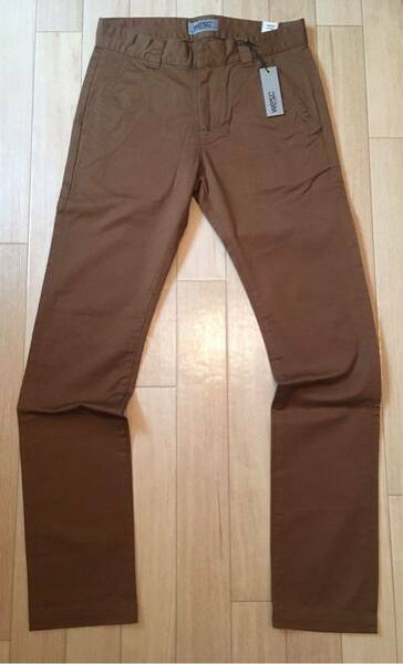 8.5@ 新品「WeSC」 Regular-Fit Straight-Leg テーパード コットンパンツ D-Camel SIZE:29 スウェーデン発